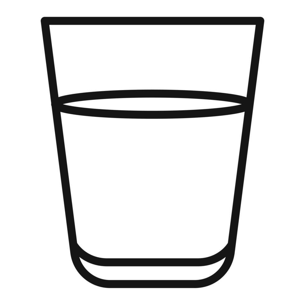 Glass Icon for Restaurant Menus and Beverage Listings vector