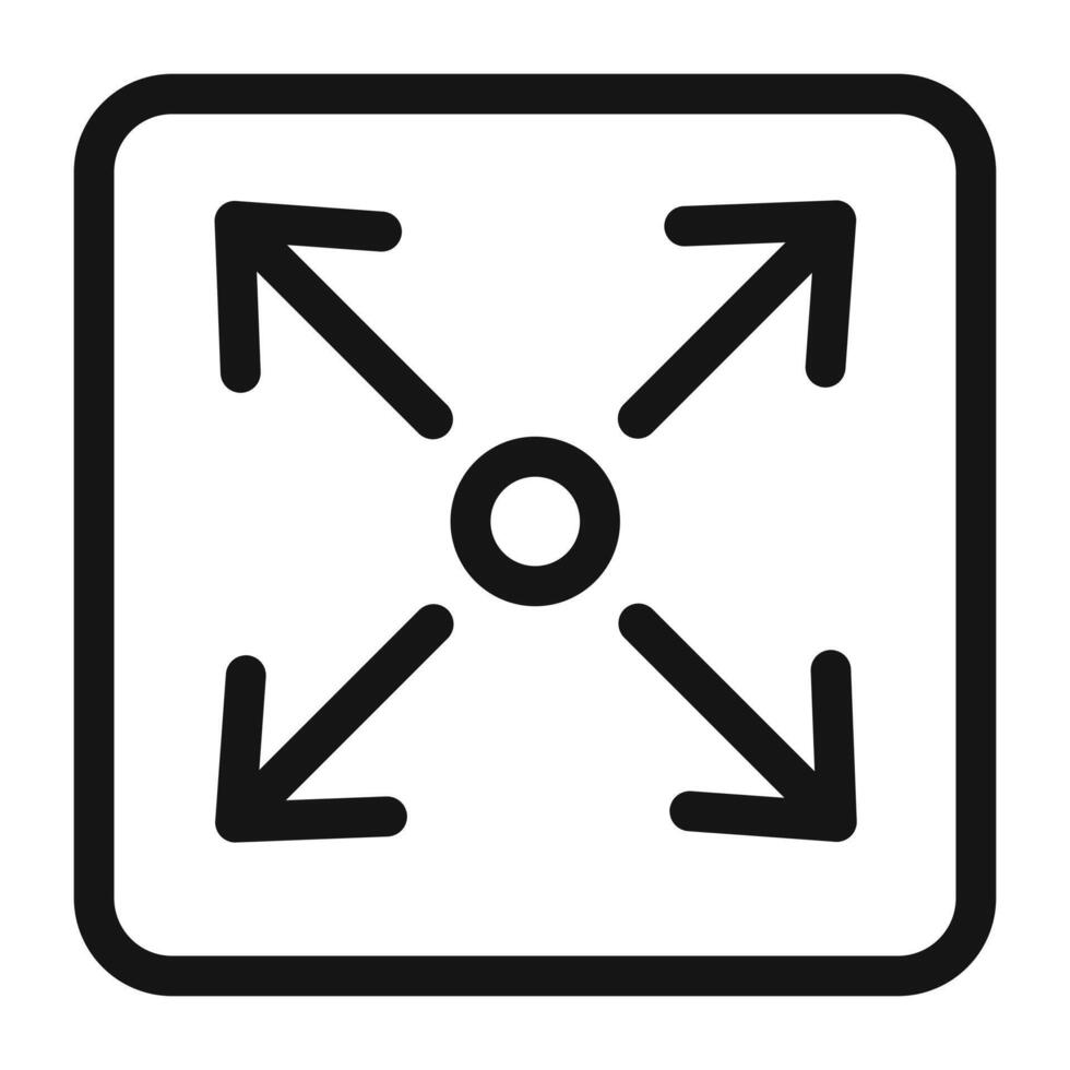 Expandable Arrows Navigation Icon for Enhanced User Interface and Experience vector