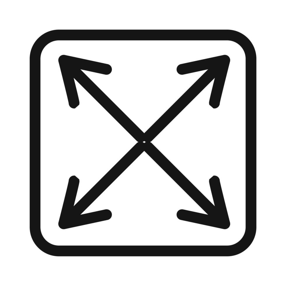 Arrow Expand Icon Perfect for Growth and Enlargement Concepts vector