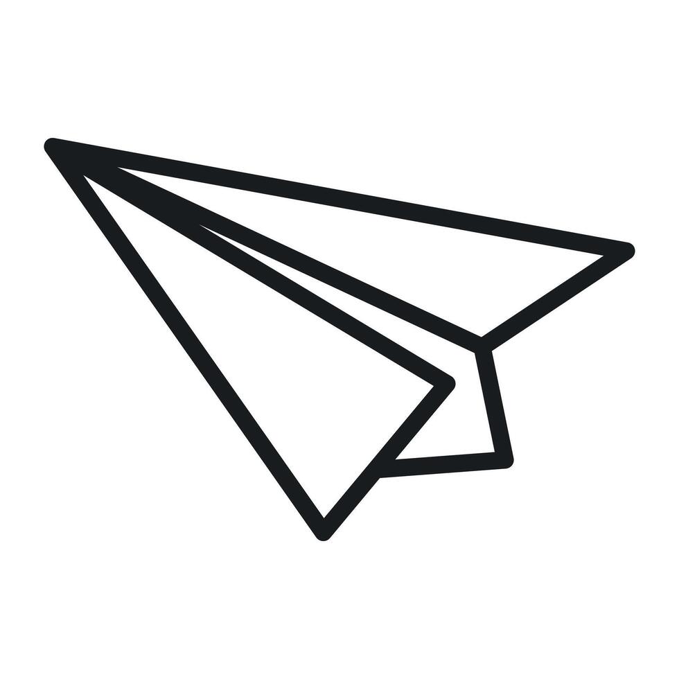 Paper Plane Icon Perfect for Messaging and Communication Apps vector