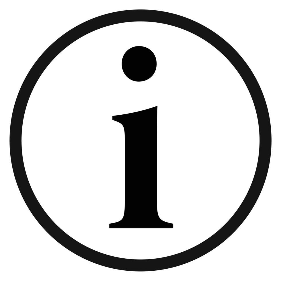 Info Icon Ideal for Help Centers and Support Services vector