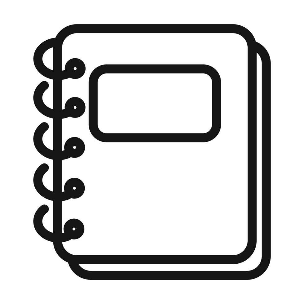 Writing Notebook Icon Ideal for Journals and Note-Taking vector