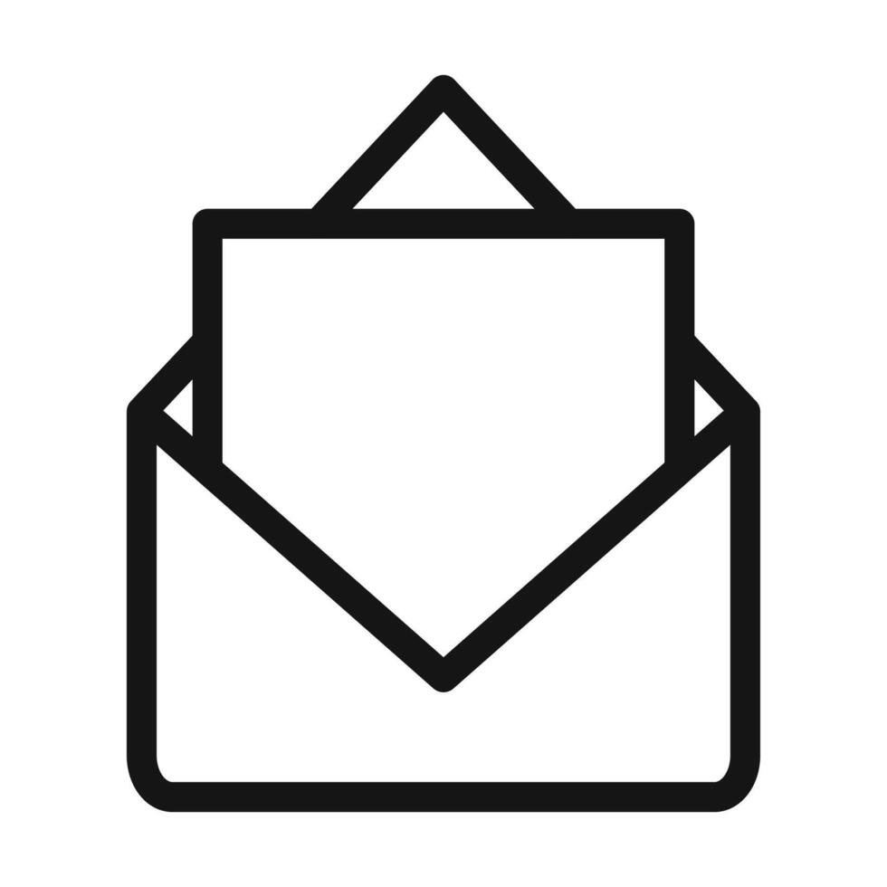 Open Letter Envelope Icon Perfect for Mail and Communication vector