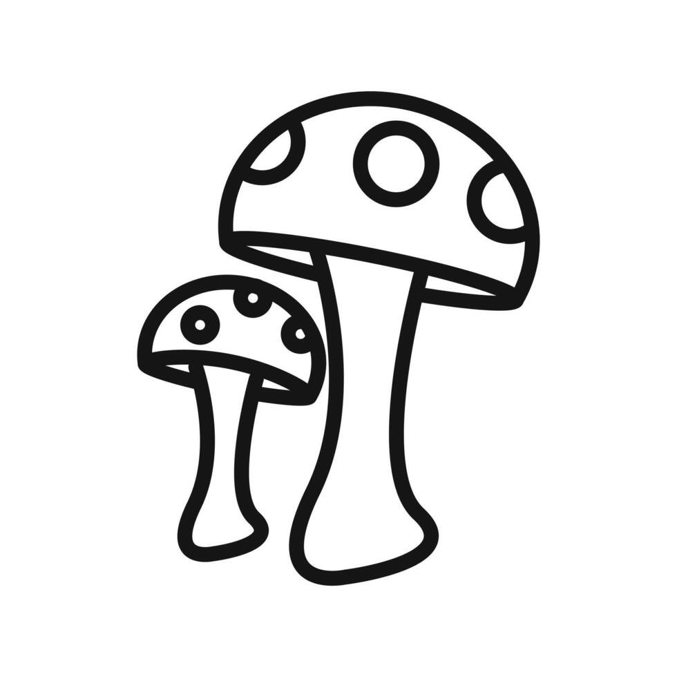 Mushroom Icon Collection Edible Fungi Illustrations for Culinary and Botanical Projects vector