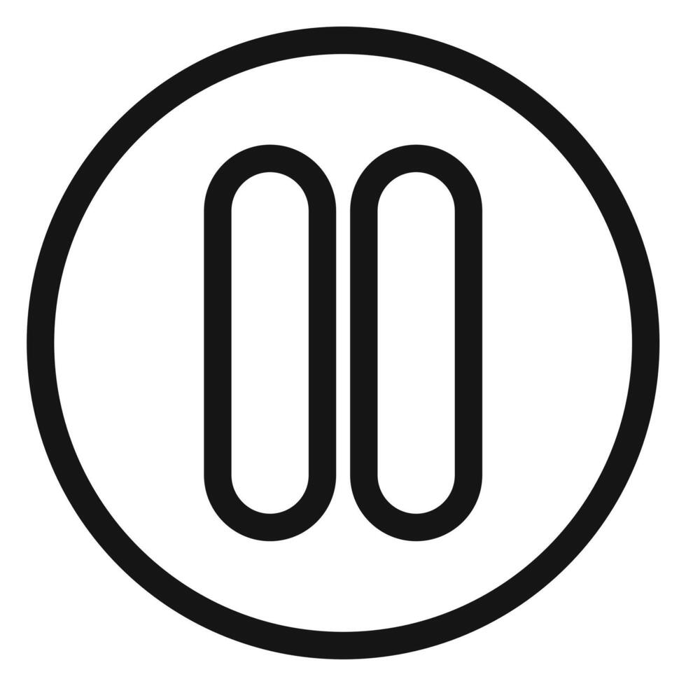 Media Pause Icon Ideal for Playback Control vector