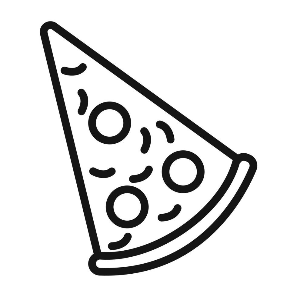 Pizza slice icon vector