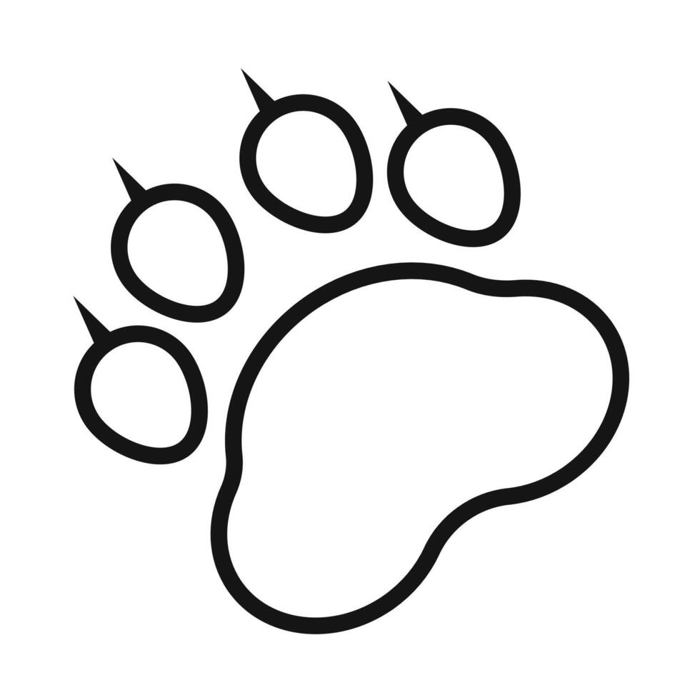 Pet Paw Icon Ideal for Animal Care and Veterinary Services vector