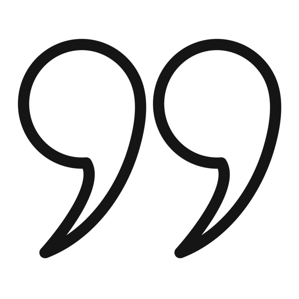 Quotation Mark Icon Ideal for Quote Designs vector