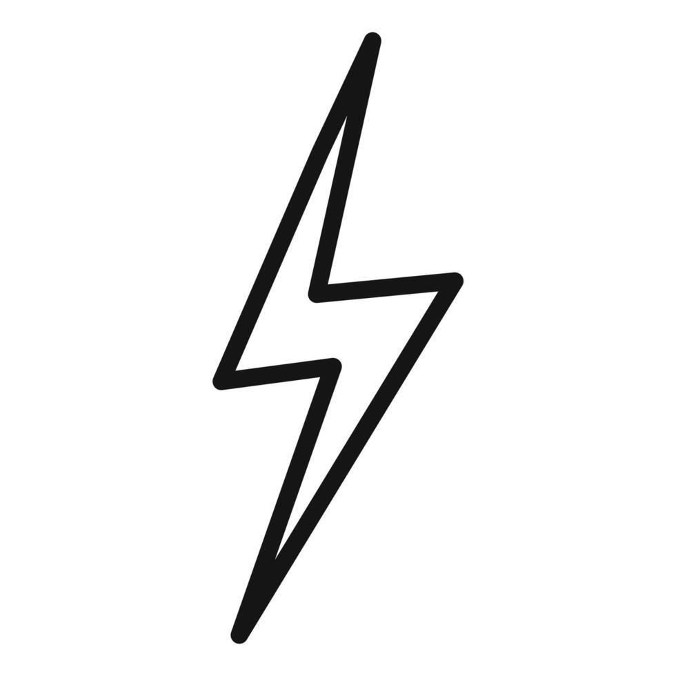 Electric Thunderbolt Icon Ideal for Power and Energy Themes vector