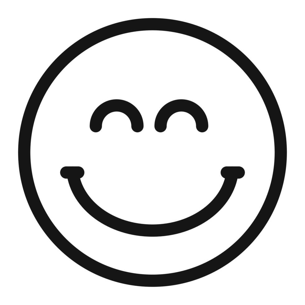 Happy Smile Icon Perfect for Reactions and Emoticons vector
