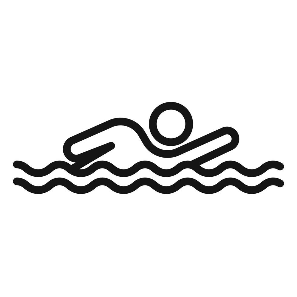 Swimmer Icon for Aquatic Sports Programs vector