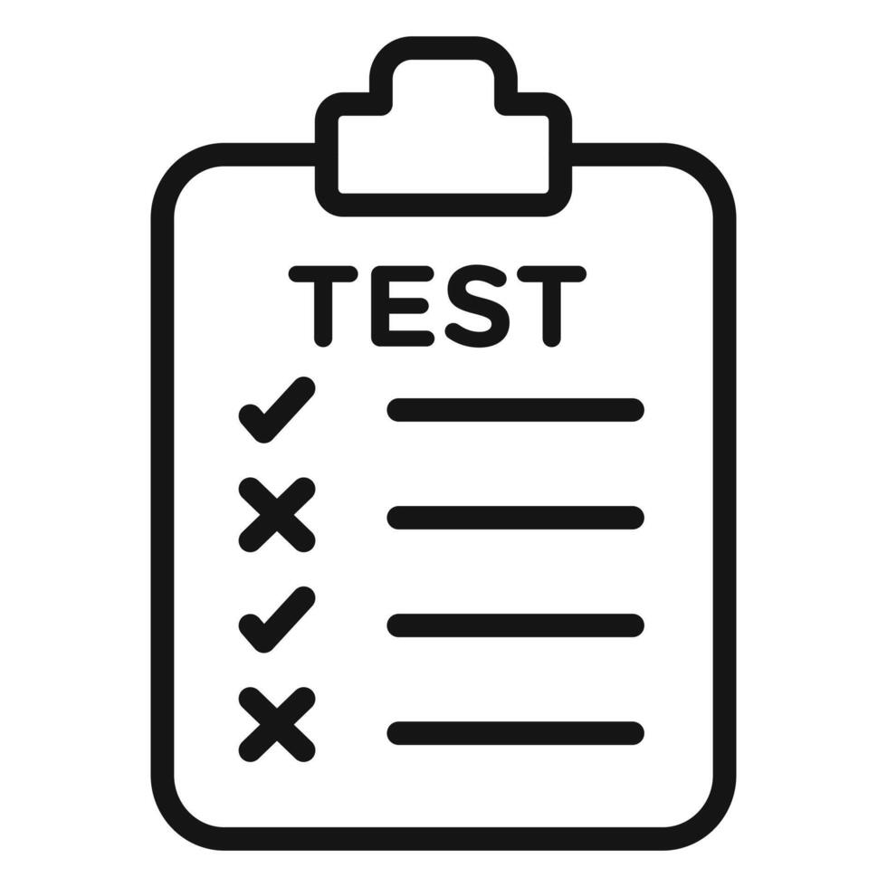 Academic Test Icon Ideal for Study Resources vector