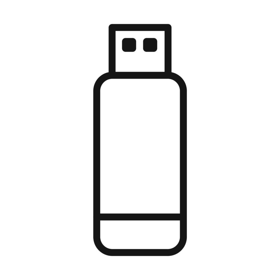 USB Pendrive Icon Pack Data Storage Device Illustrations for Technology Projects vector