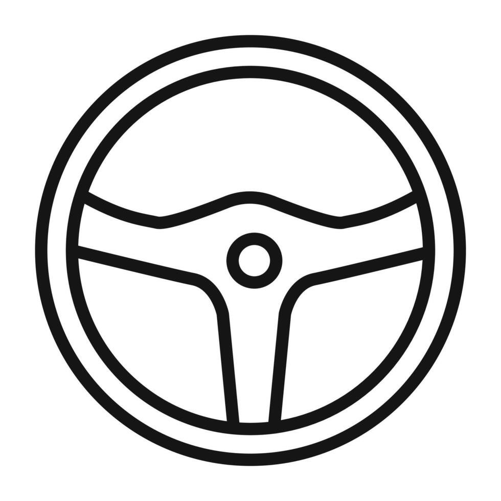 Precise Steering Wheel Icon for Automotive Control vector