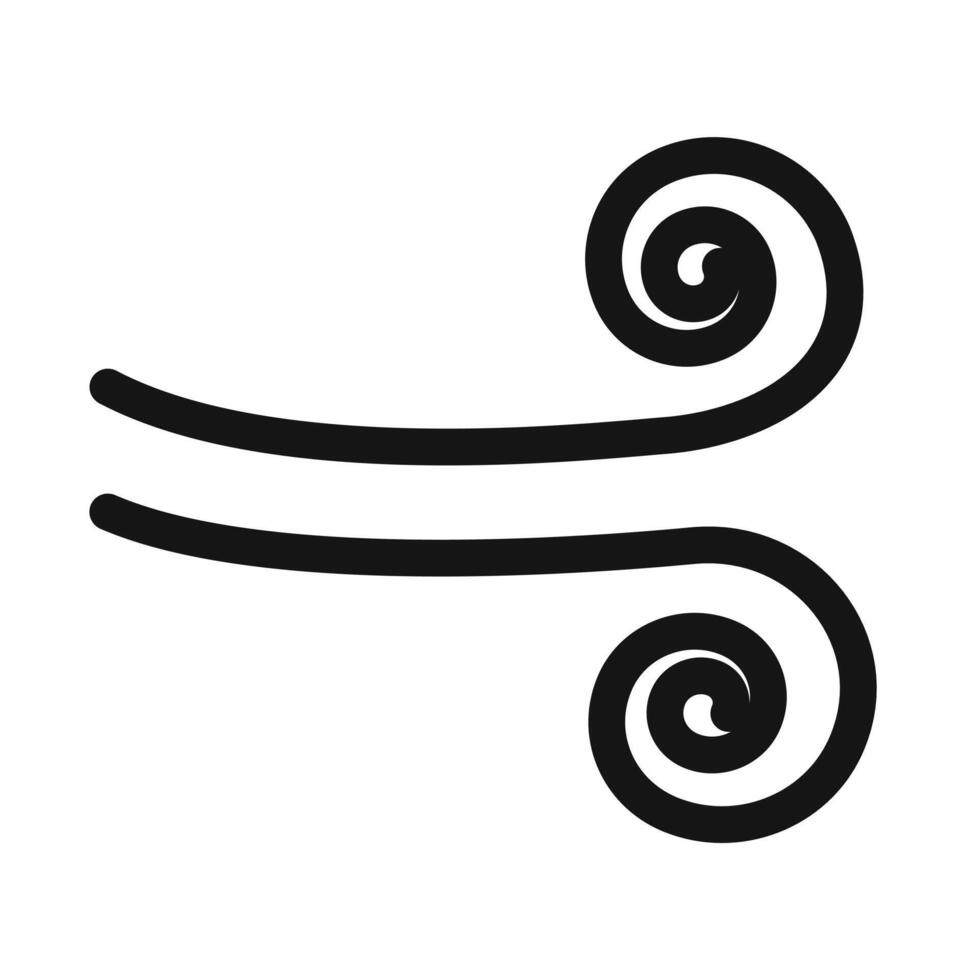 Natural Wind Breeze Icon for Weather and Environmental Effects vector