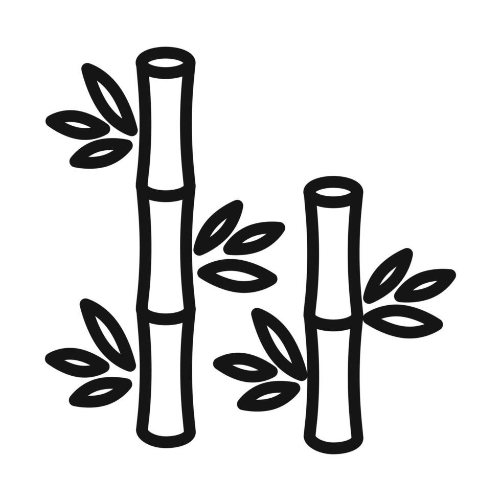 Bamboo icon mark in filled style vector