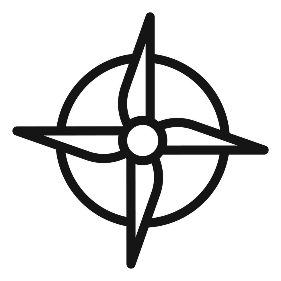 airscrew icon mark in filled style vector
