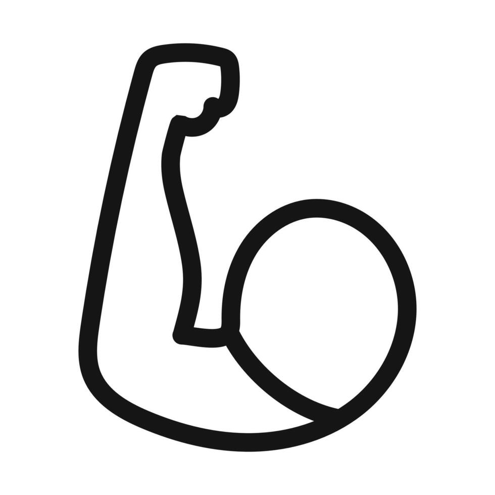 Biceps icon mark in filled style vector