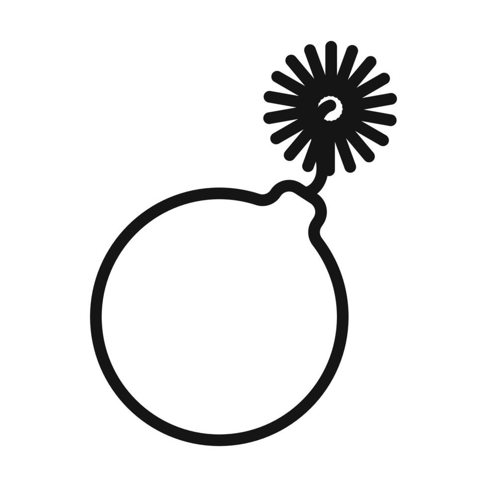 bomb icon mark in filled style vector