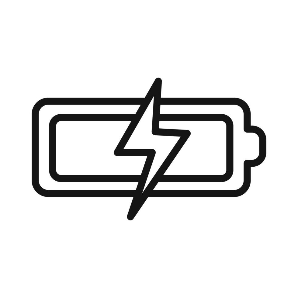 battery icon mark in filled style vector