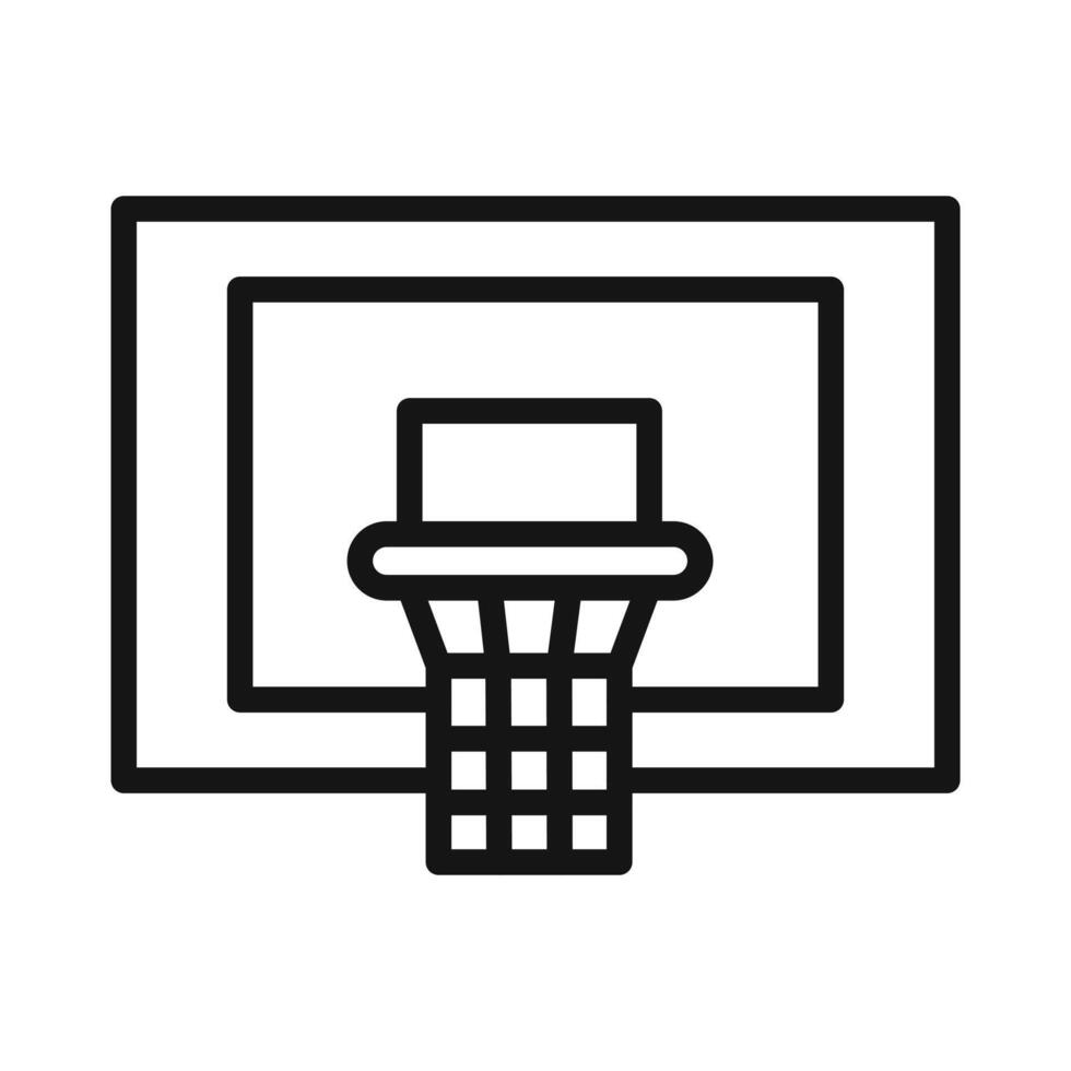 Basketball Hoop icon mark in filled style vector
