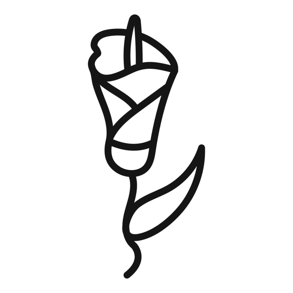 calla icon mark in filled style vector