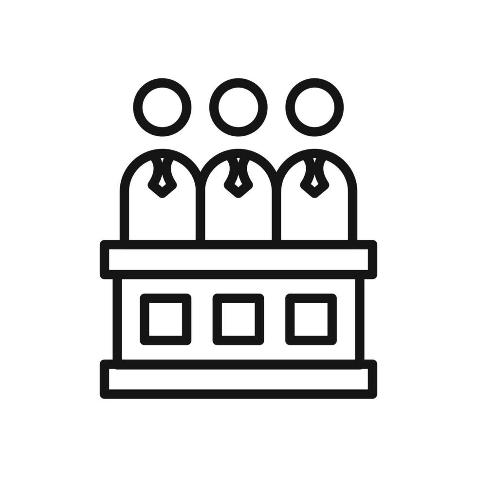 committee board icon mark in filled style vector