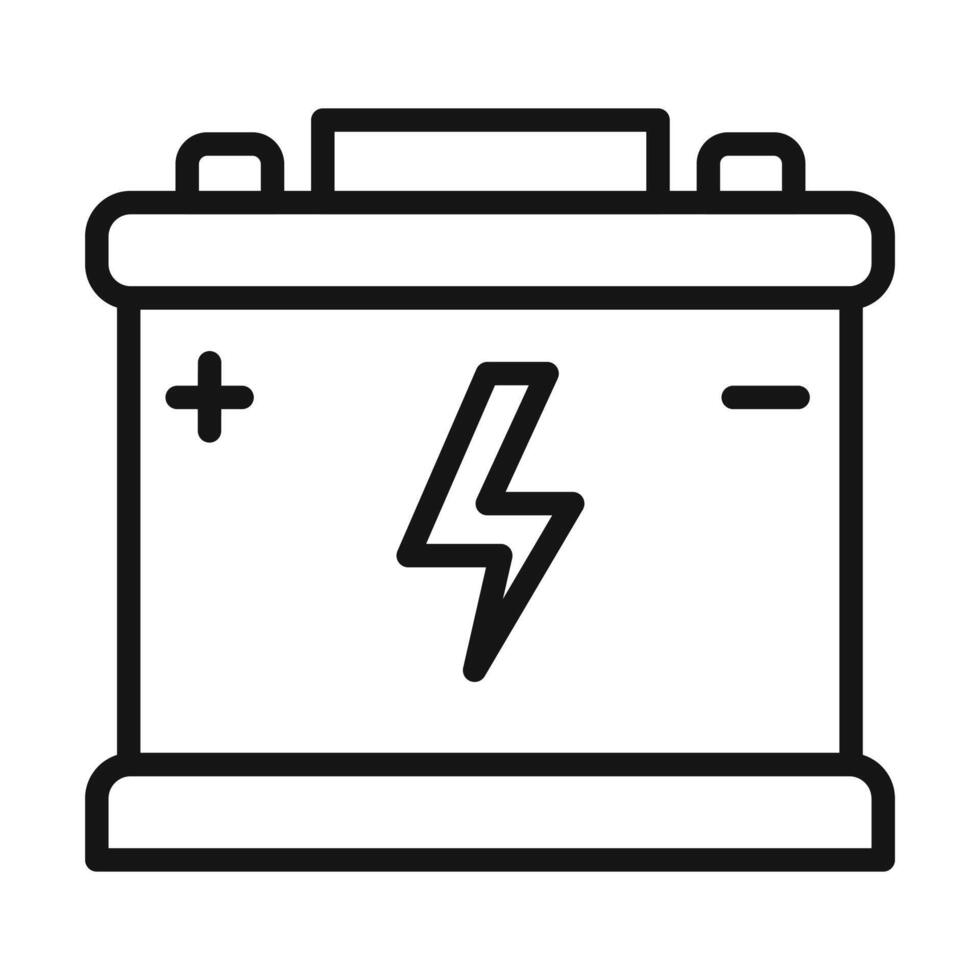Car Battery icon mark in filled style vector