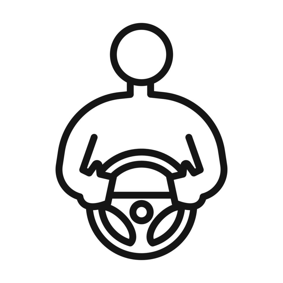 car driver icon mark in filled style vector