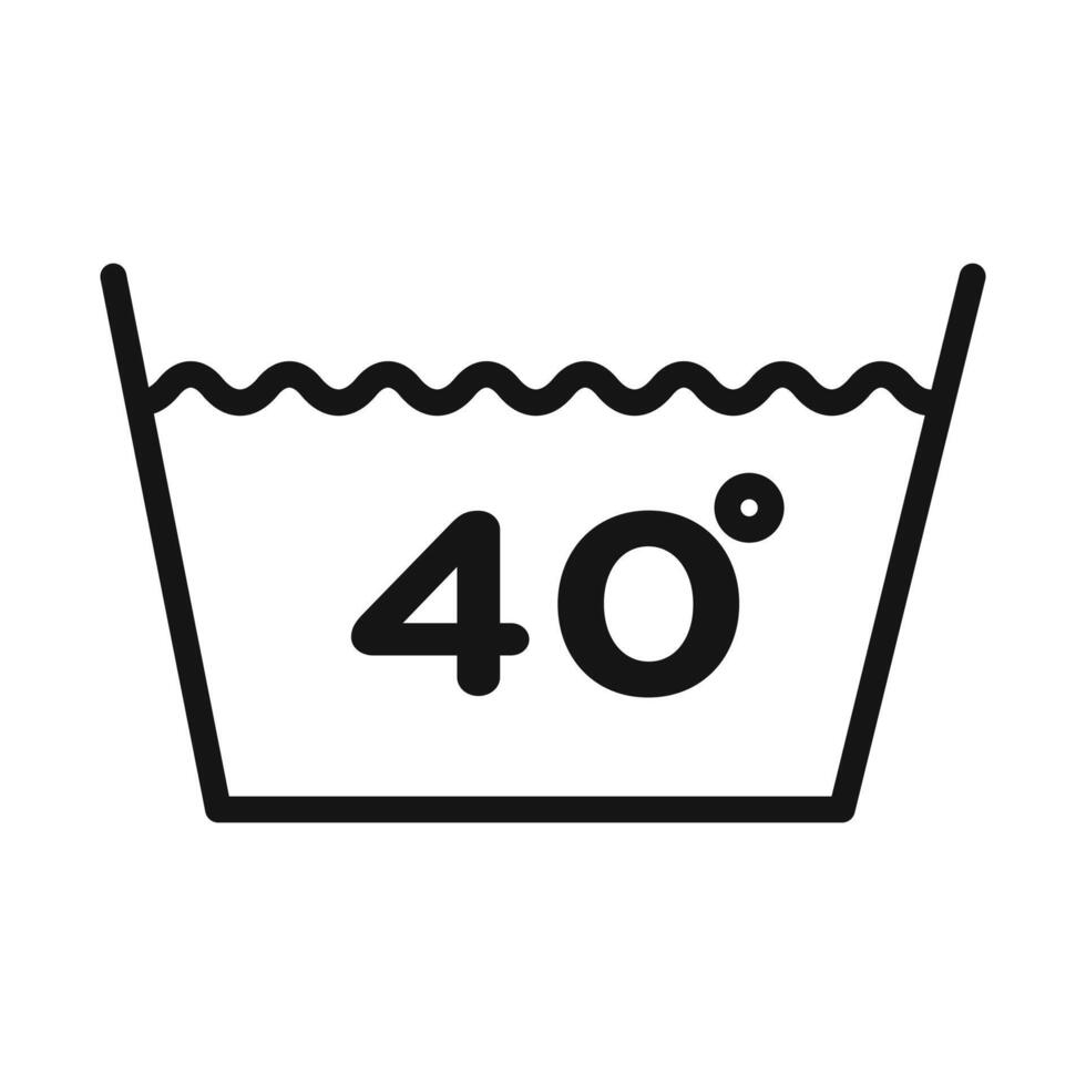 Clothing care icon mark in filled style vector