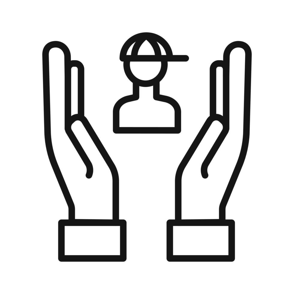 child protect icon mark in filled style vector
