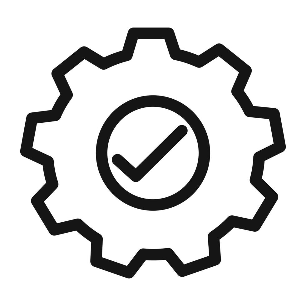 Easy Installation icon mark in filled style vector