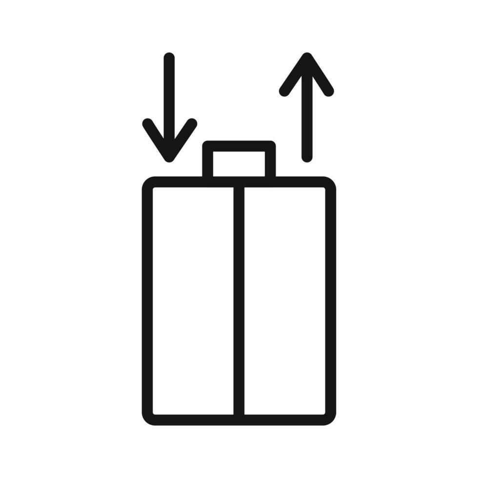 elevator lift icon mark in filled style vector