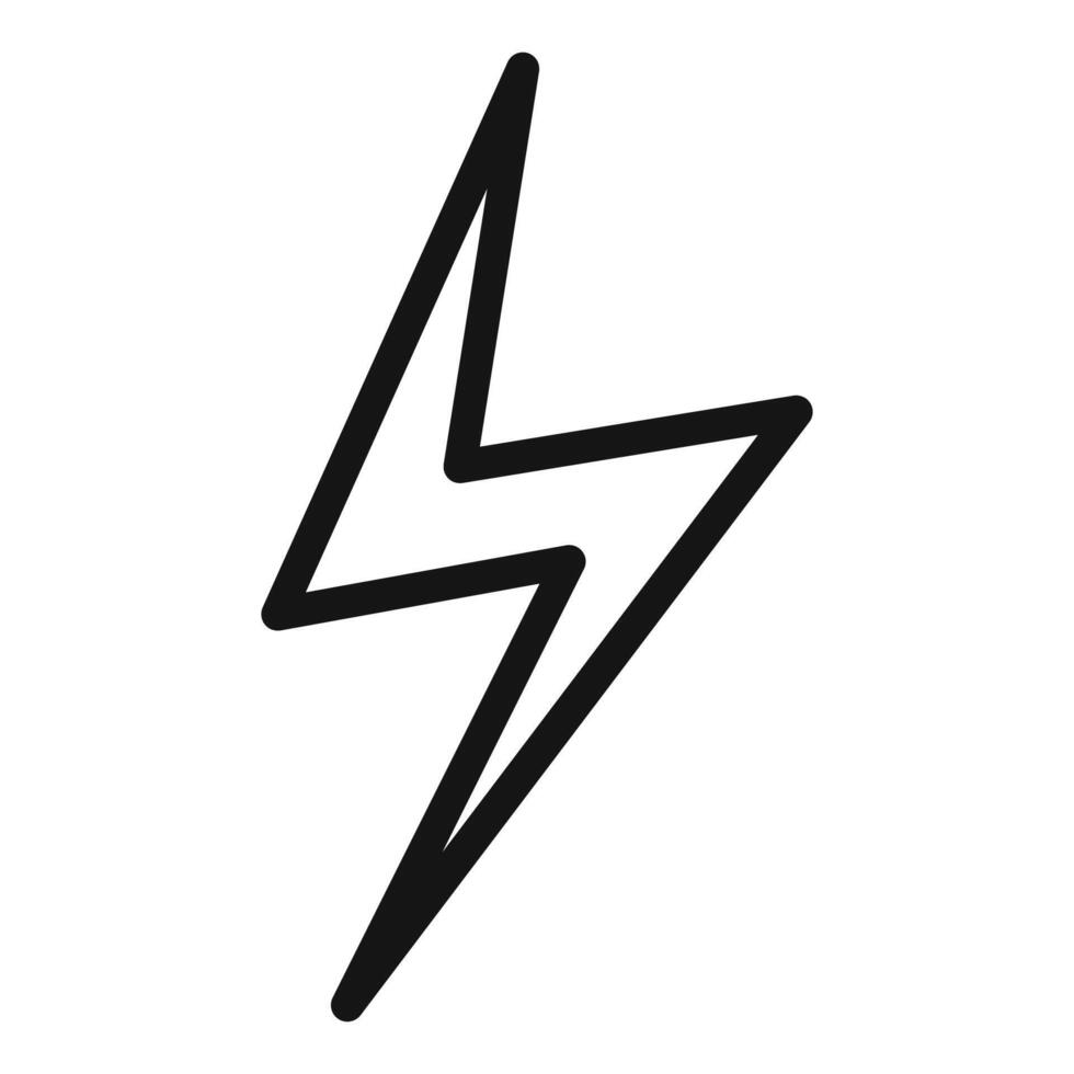 electric power energy icon mark in filled style vector