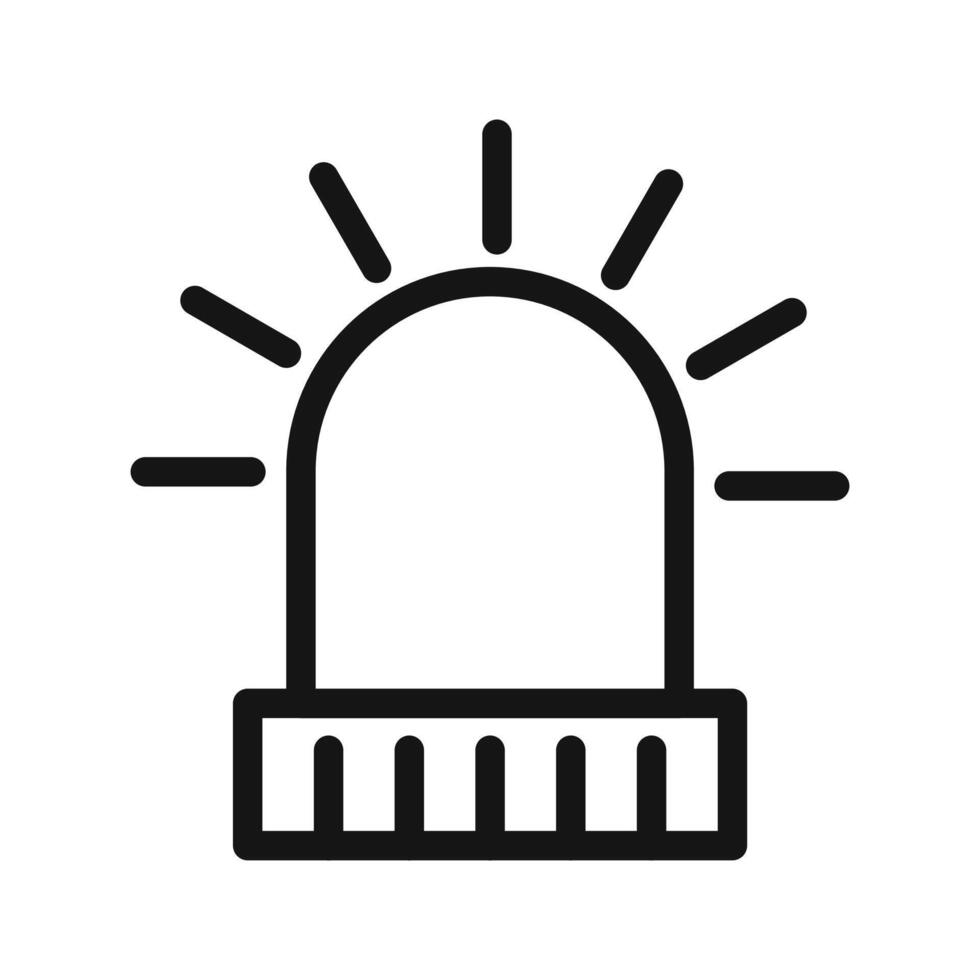 emergency fire siren icon mark in filled style vector
