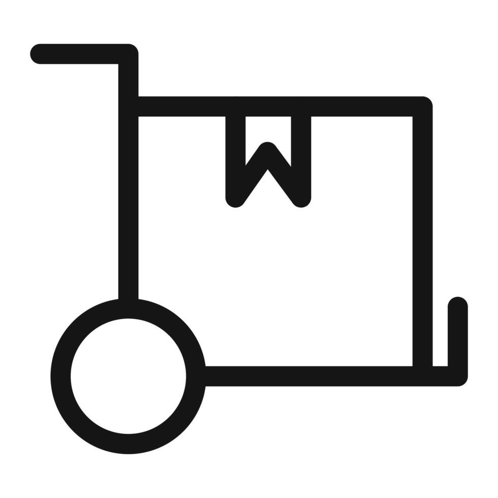 delivery forklift cart icon mark in filled style vector