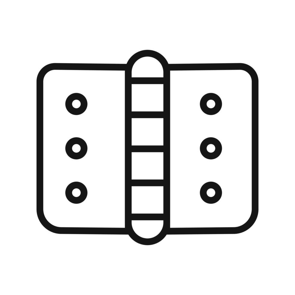Door hinge icon mark in filled style vector