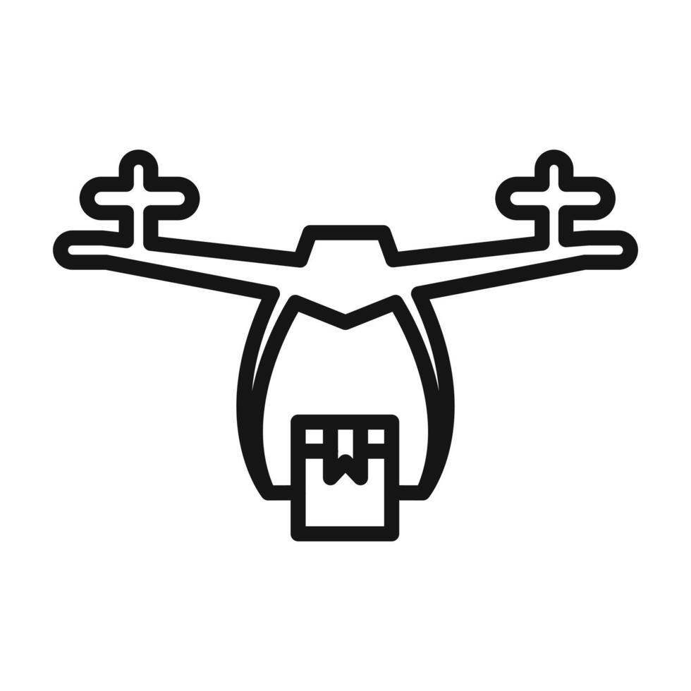 drone delivery icon mark in filled style vector