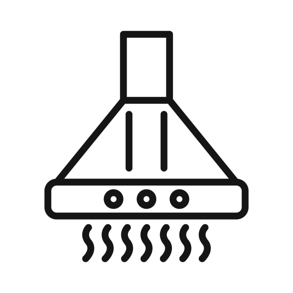 Extractor Hood icon mark in filled style vector