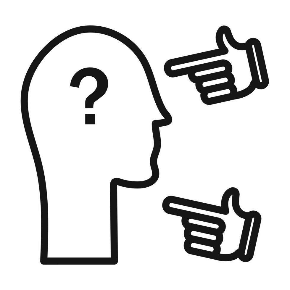 Criticism icon mark in filled style vector