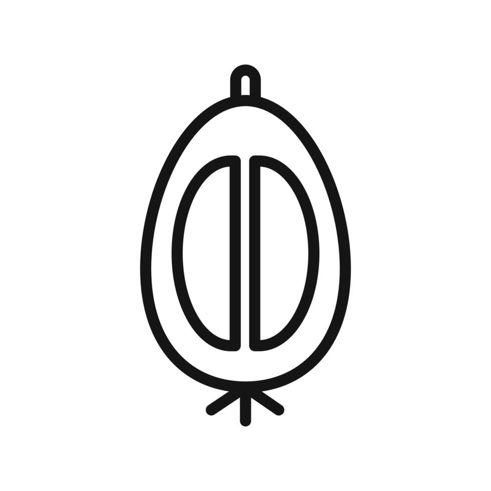 half cut loquat icon mark in filled style vector