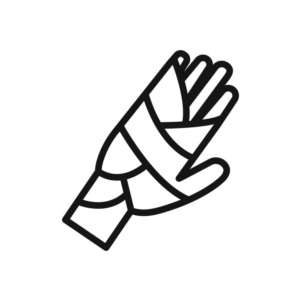 hand accident icon mark in filled style vector