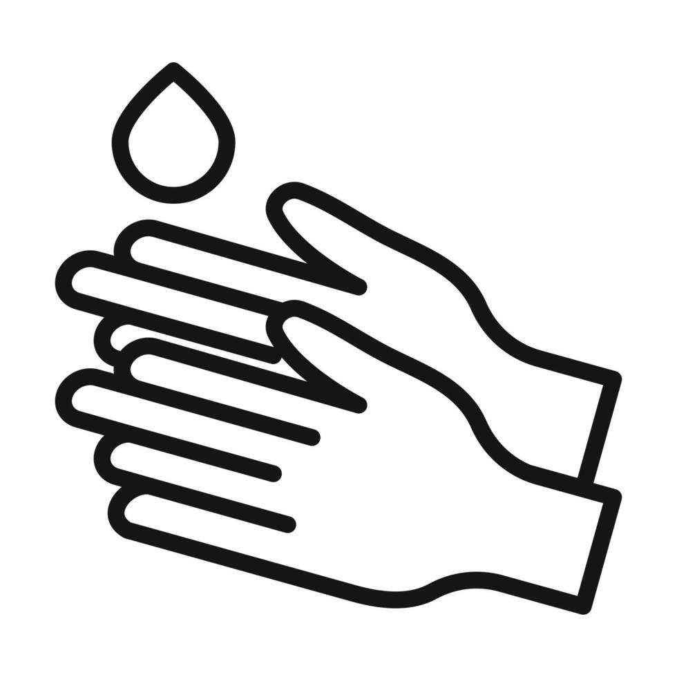 hand gel icon mark in filled style vector