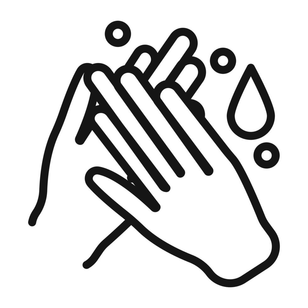 hand washing icon mark in filled style vector
