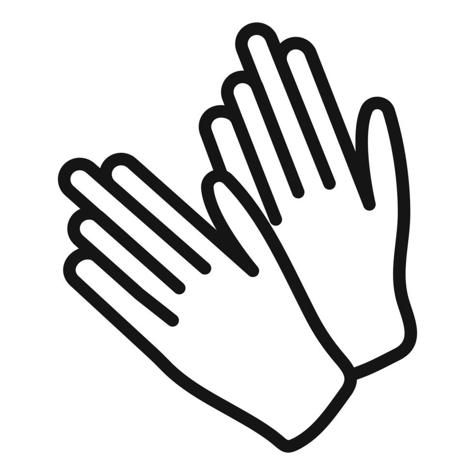 Garden gloves icon mark in filled style vector