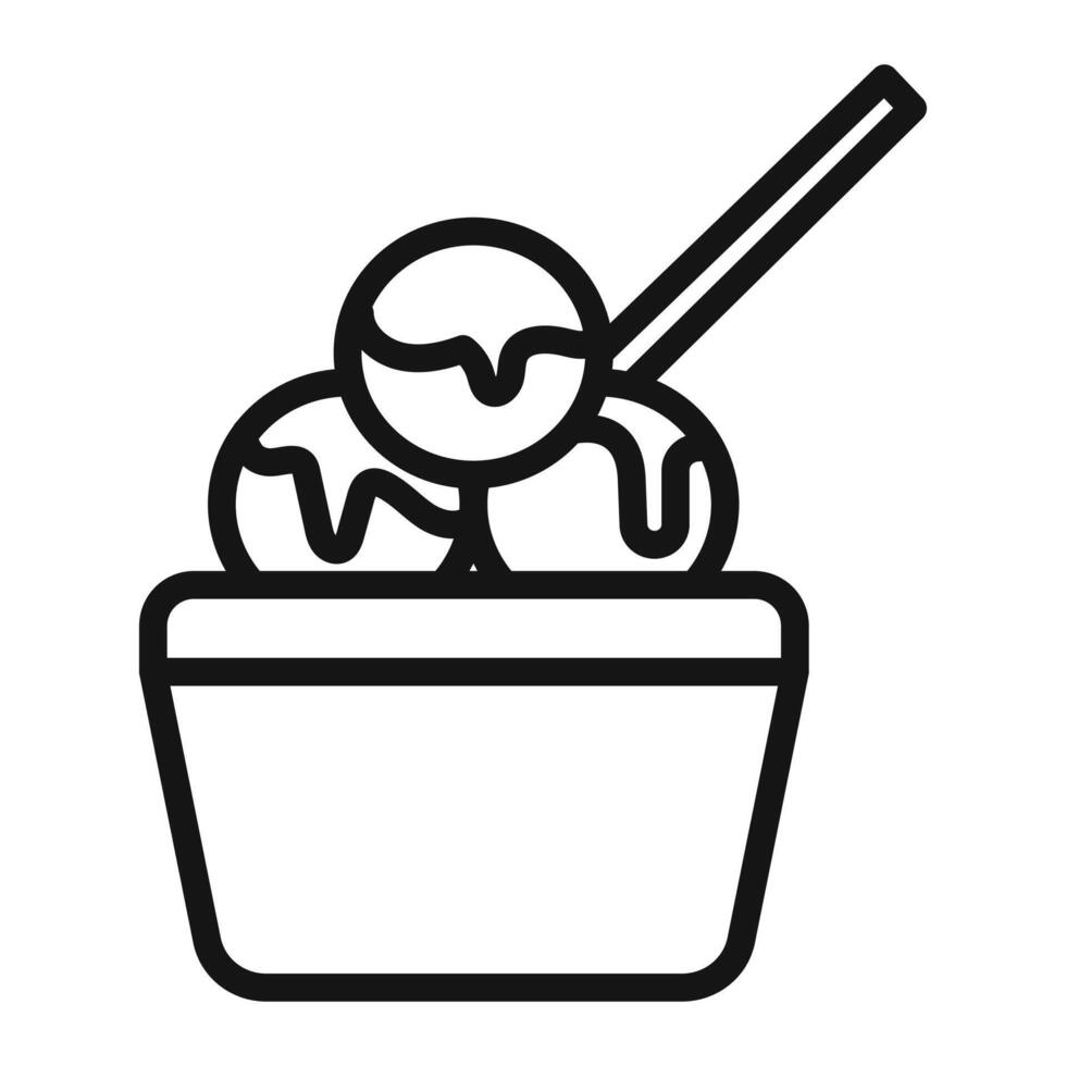 Gelato ice cream icon mark in filled style vector