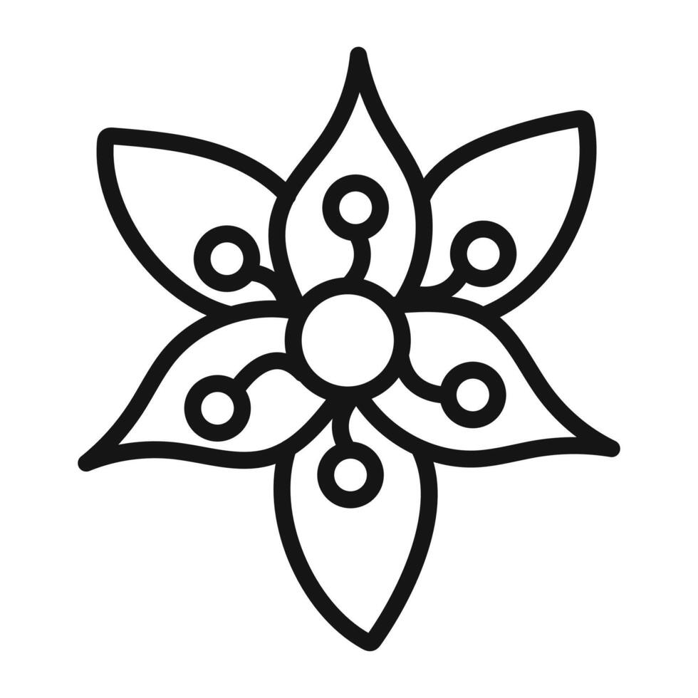 gladiolus icon mark in filled style vector