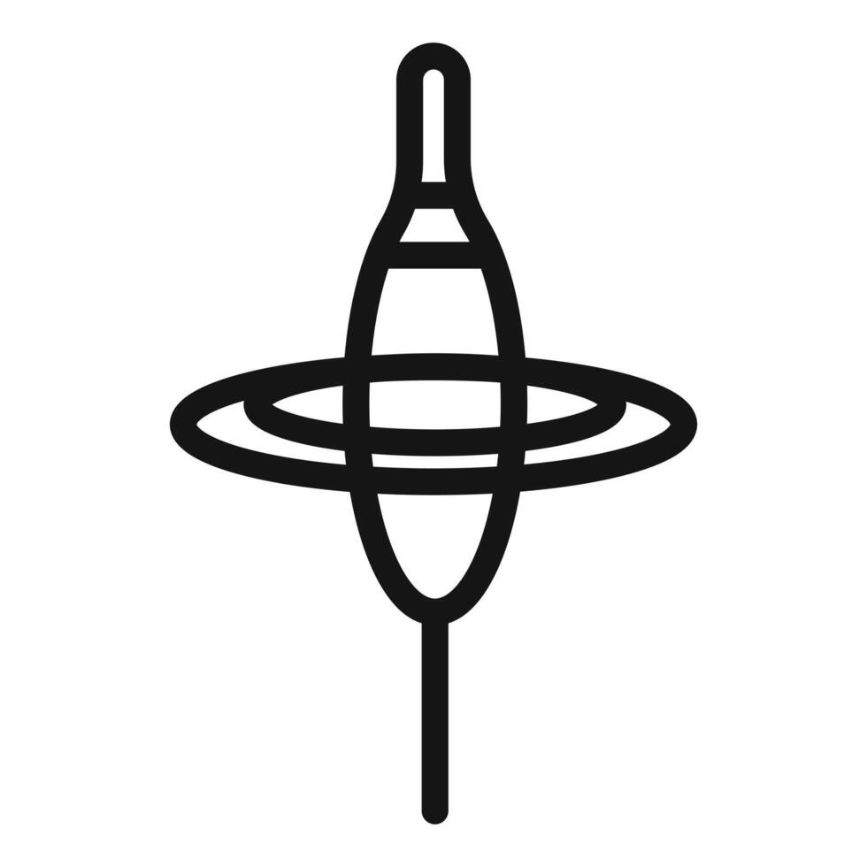 Fishing float icon mark in filled style vector