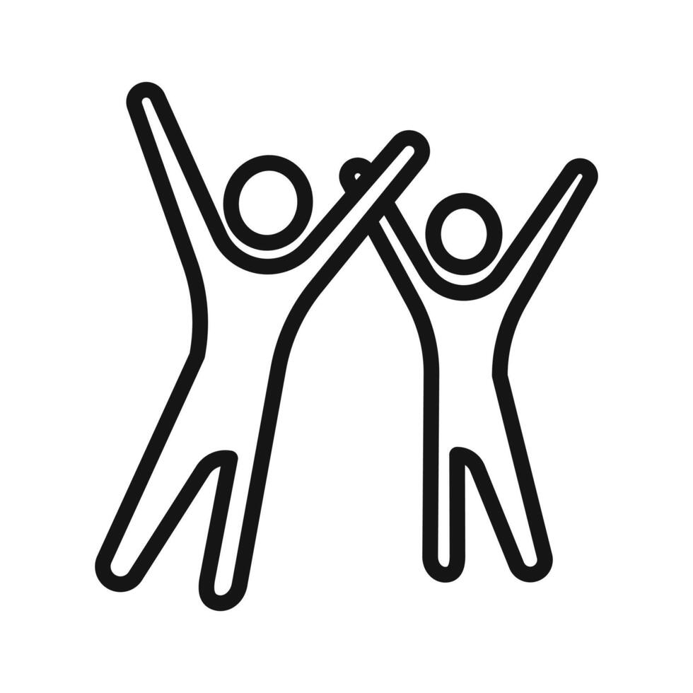 happy people icon mark in filled style vector