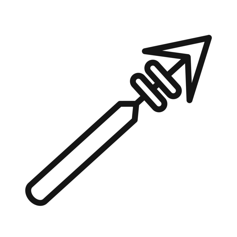 harpoon icon mark in filled style vector